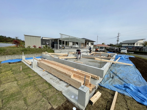 西原の家　熊本の木・自然素材家　11日日曜日上棟です！！餅投げを行いますのでお待ちしております！！　サムネイル